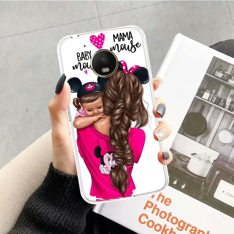 Для мам и детей, девочек queen чехол для Motorola Moto G7 G6 G5S G5 E4 плюс G4 E5 играть X4 Мощность TPU с рисунком индивидуальная крышка телефона