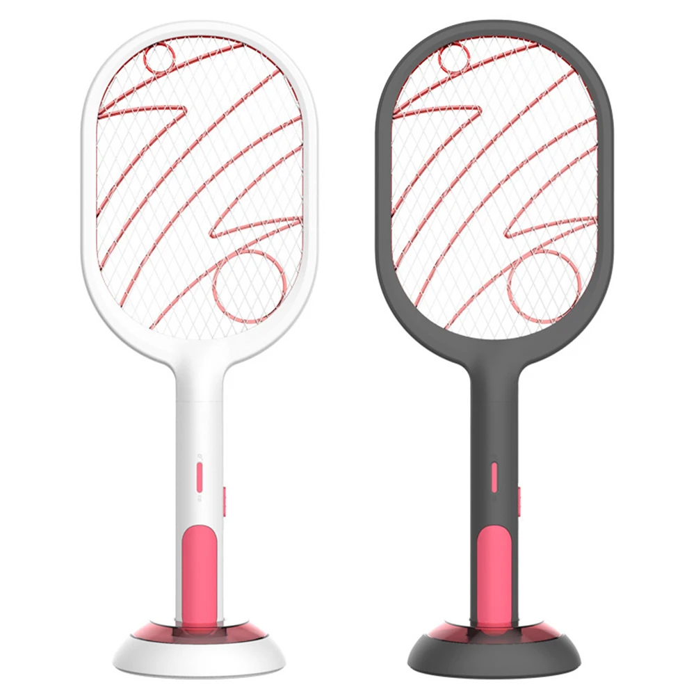 Electric Mosquito Swatter 2 Modes 1200mAh USB Rechargeable Home Fly Bug Zapper Racket Inserts Killer Pest Control Products
