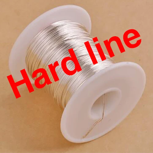 1 Meter 925 sterling silver Wire Line DIY Craft Making Jewelry Cord String Accessories Charm For Making Jewelry - Цвет: Hard Line