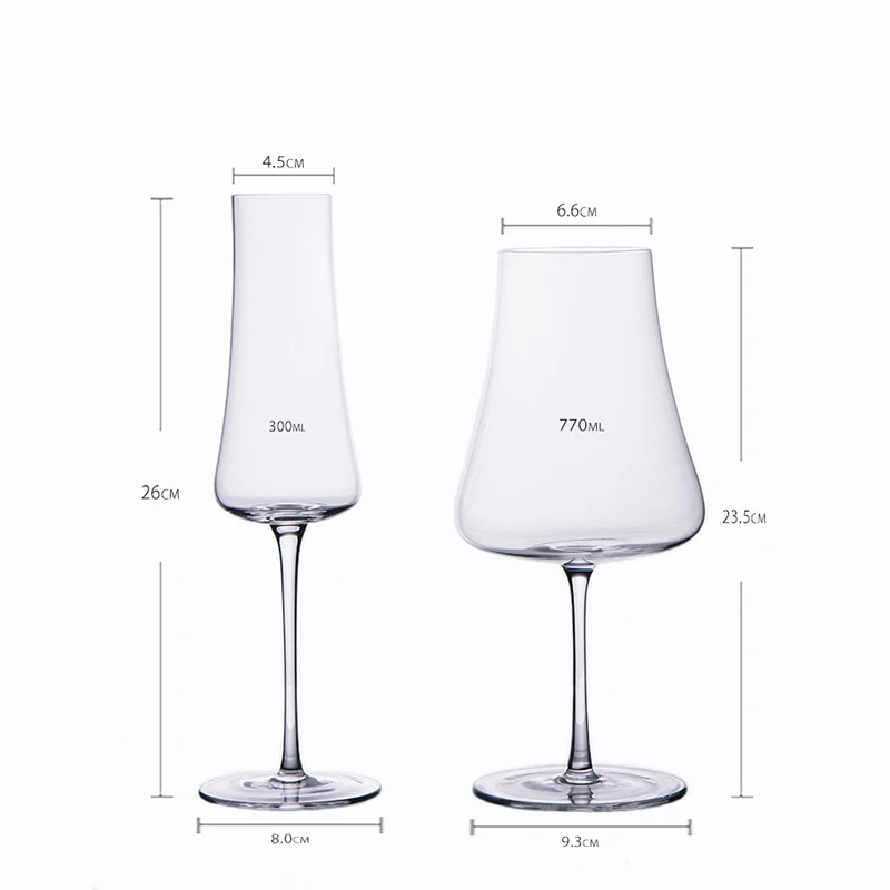 Burgundy Bordeaux Big Belly Cup High Capacity Ultra Thin Crystal Goblet Champagne Glasses Hotel Party Drinkware Wedding Gift