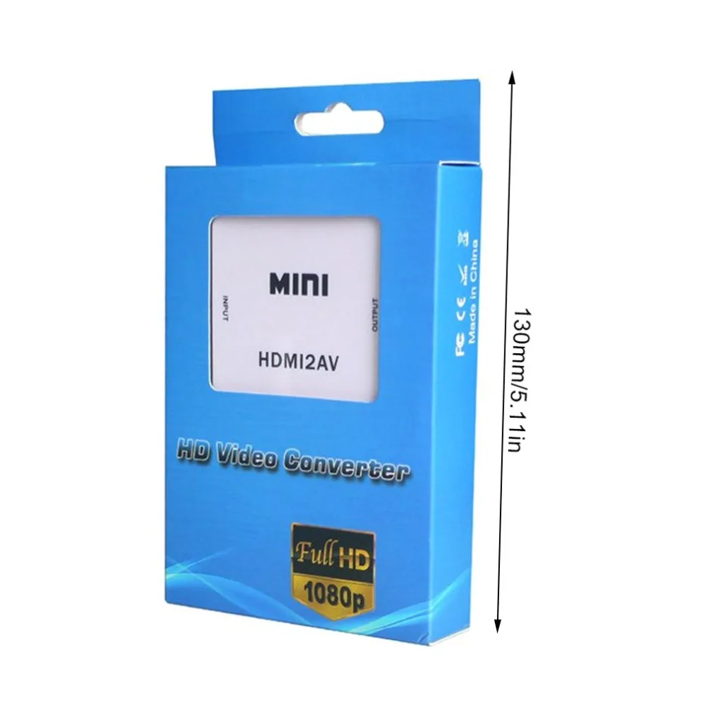 HDMI К AV Scaler адаптер HD видео композитный конвертер коробка HDMI к RCA AV/CVSB L/R видео 1080P мини HDMI2AV Поддержка NTSC PAL