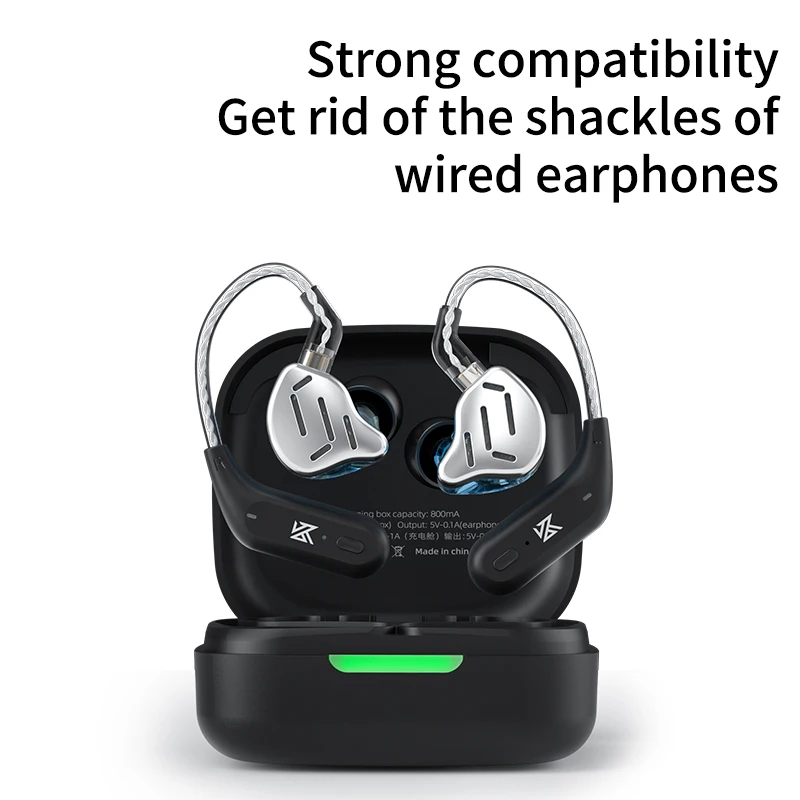 KZ-AZ09 5.2 Bluetooth TWS Fones De Ouvido, Módulo Fones De Ouvido, Cabo De Atualização Sem Fio, Conector De Gancho De Ouvido HIFI, Caso De Carregamento, Airbuds, Esporte Gamer