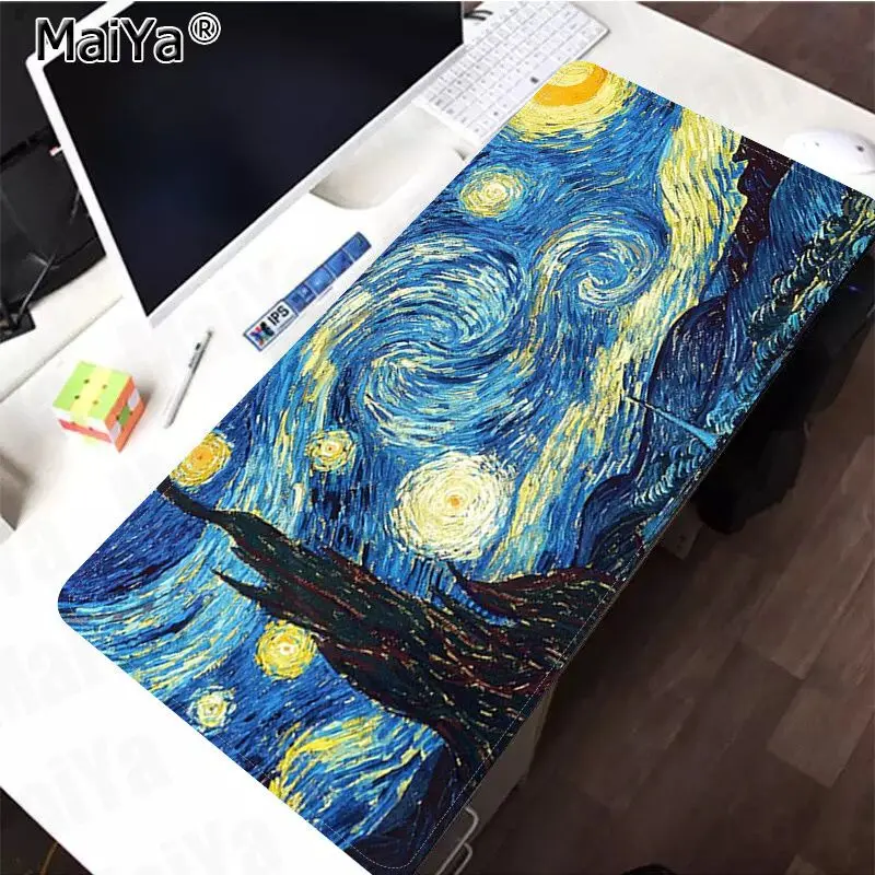 Lock Edge 30x80cm Maiya Vincent van Gogh Подгонянный игровой коврик для мыши для ноутбука скорость/Управление версия большой игровой коврик для мыши - Цвет: Lock Edge 30x80cm