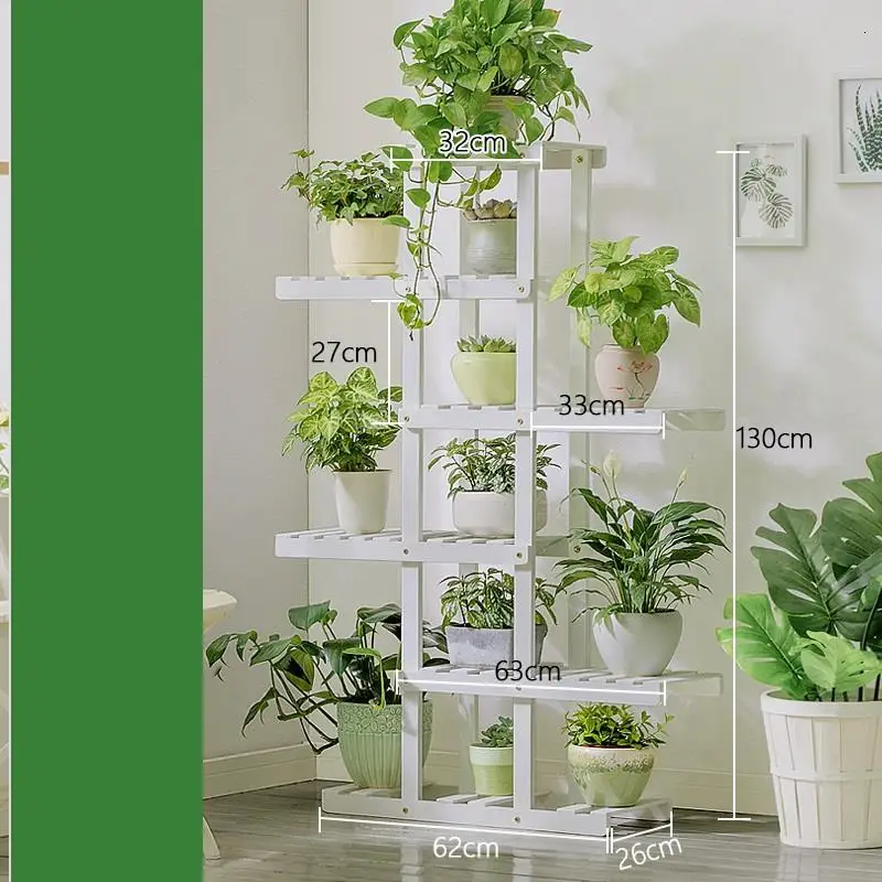 Version A Escalera Decorativa Madera Repisa Para Plantas для гостиной, напольная стойка, стойка для балкона, Цветочная полка для растений - Цвет: Version A