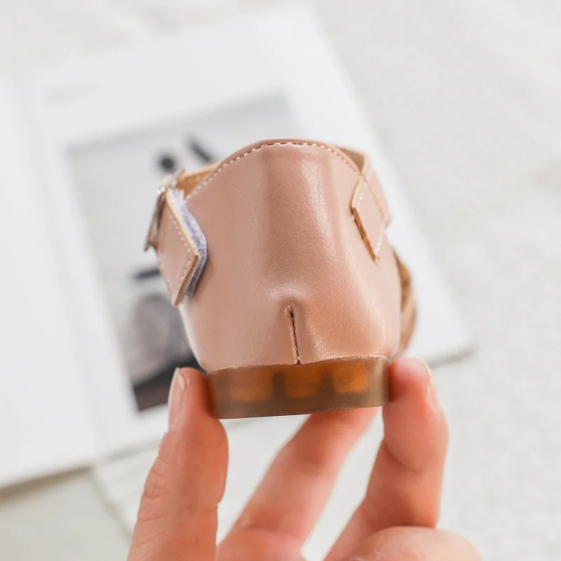 ULKNN CHILDREN'S Sandals 2020 Spring And Summer New Style Candy-Colored Pump Girls Hollow out Shoes Rome Woven Shoes