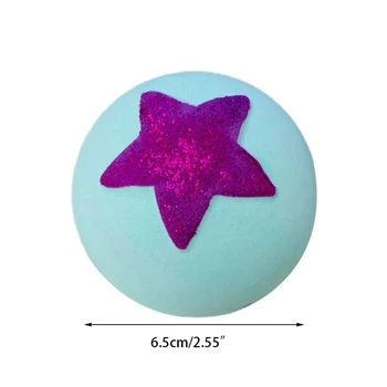 

2020 New 6Pcs Glitter Star Bubble Bath Bomb Salt Ball Essential Oil SPA Exfoliating Relax