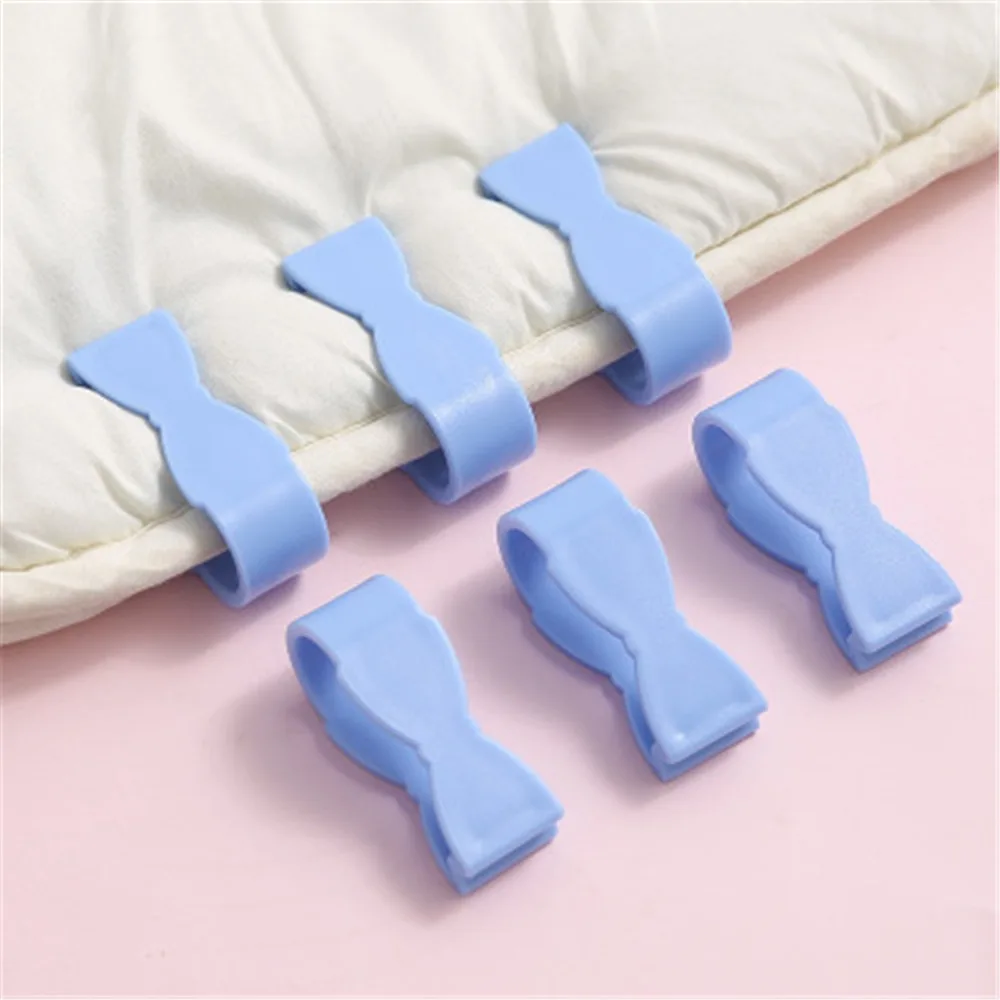 

6pcs/set Quilt Cover Gripper Ceiling Mount Cloth Blanket Clip Without The Needle Non-slip Bedding Accessories