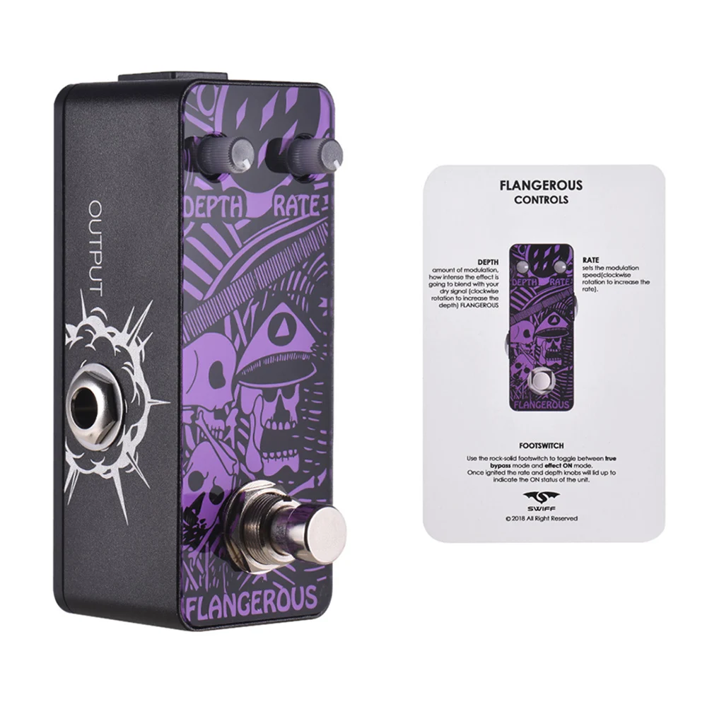 SWIFF DP02 Фланцевая гитарная педаль цифровой Flanger гитарный эффект педаль истинный обход металлический корпус аксессуары для гитары