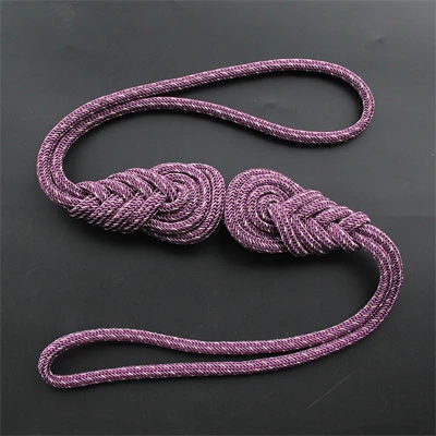Purple Ручной работы Тканые Твист подхват для штор зажимы ремень веревка Abrazadera шторы аксессуары держатель декоративная Embrase Rideau для штора зажим для штор шторы аксессуары для штор заколки для штор - Цвет: Purple
