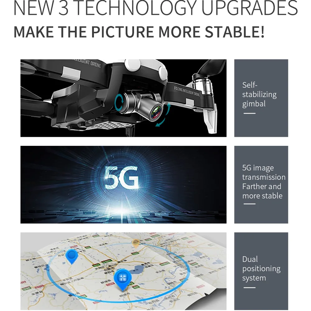 F8 бесщеточный gps складной Дрон 2K камера бесщеточный Квадрокоптер с двухосевой анти-встряхивание самостабилизирующийся gimbal Wifi FPV