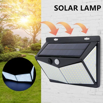 

208LED Solar Wall Light Outdoor Solar Light PIR Motion Sensor Wall Light Waterproof Solar Garden Decoration Solar