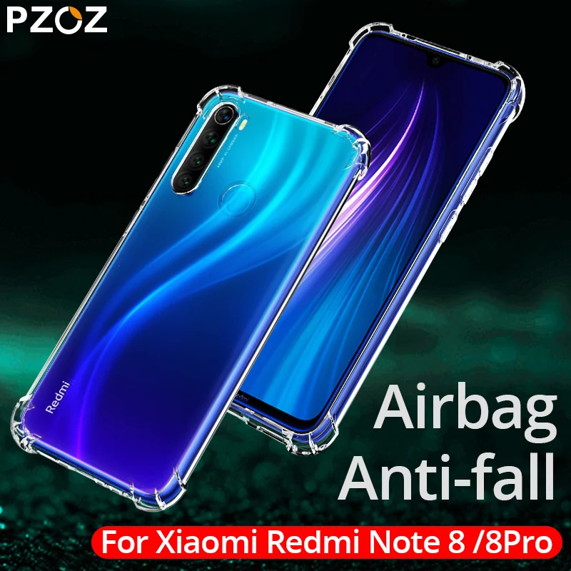 

PZOZ Luxury Cover Case for Redmi note 8 silicone shockproof mobile phone bag case for Redmi note 8 pro Transparent phone cases