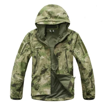

Men's Tactical Soft Shell Jacket Shark Skin Camouflage Camo Waterproof Windbreaker Winter Warm Coat Military Army Hooded Clothes