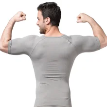 Новое мужское облегающее нижнее белье для похудения, корсет, триммер для фитнеса, Спортивная футболка, топы для живота, приталенное Корректирующее белье