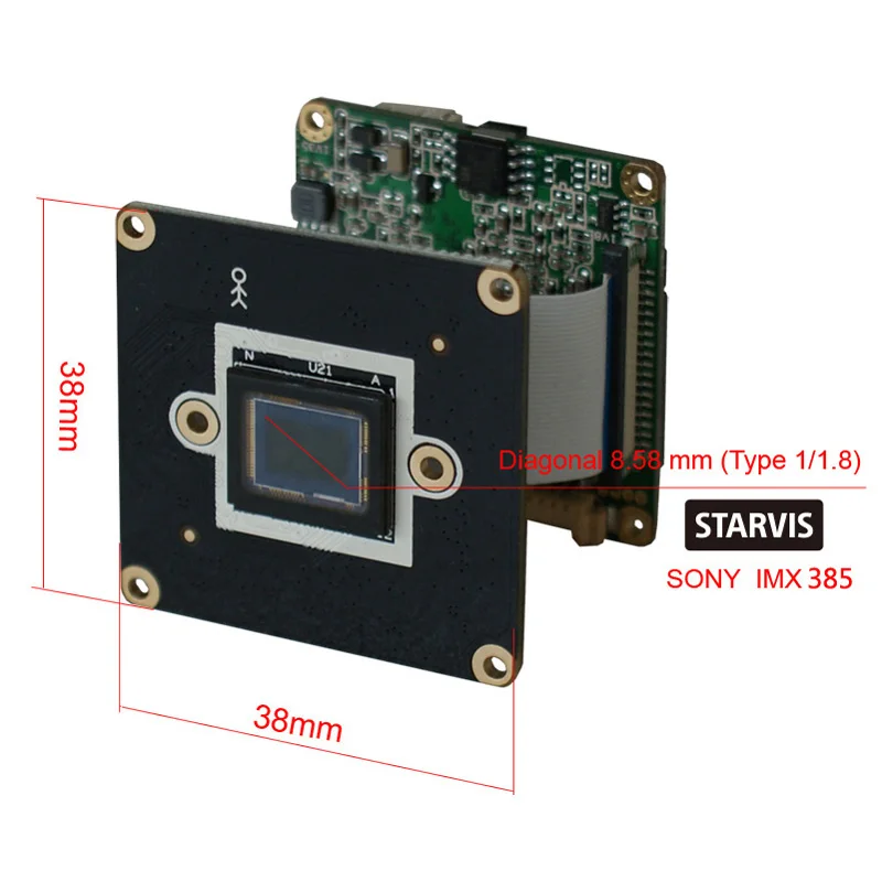  CCDCAM 2MP H.265 Star Light Camera 1/2 inch Sony CMOS IMX385 Sensor 2 Megapixel H.265 IP Camera Mod