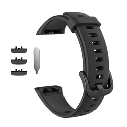 High-Quality Durable Silicone Watchband with Tools for Smart Fitness Trackers (Black)