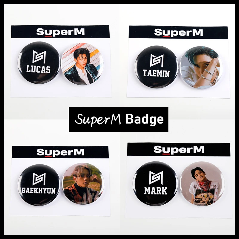 Набор значков для первого мини-альбома Kpop SuperM K-pop TAEYONG TAEMIN BAEKHYUN KAI TEN броши