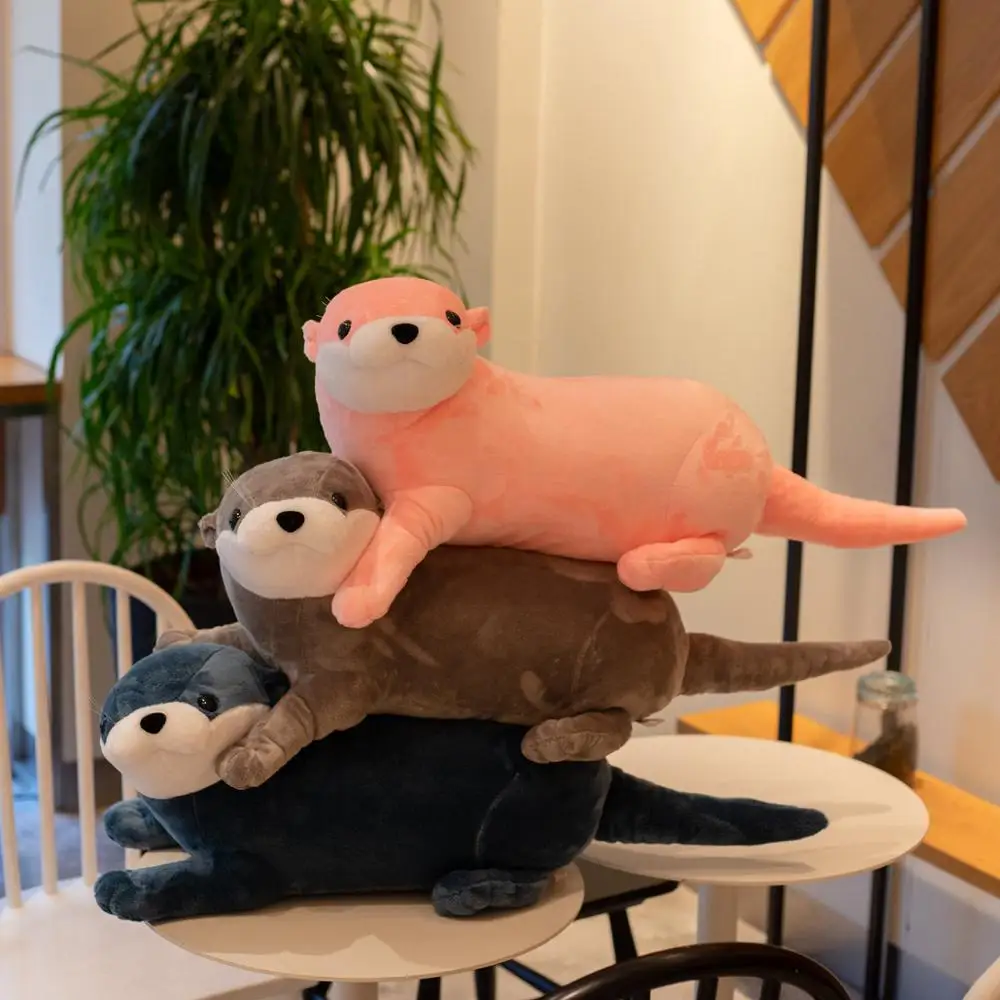 Otter Plush Reallife Toy Lifelike Stuffed Wild Animals Soft Doll Lovely Sloth Toys Gift For Kids