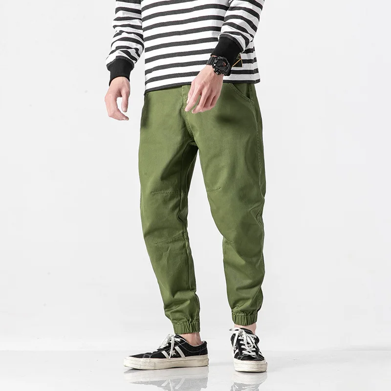 

Luoye luo ye 2019 Autumn New Style Japanese-style Origional Solid Color Versatile Skinny Workwear Casual Pants Men's Hk091