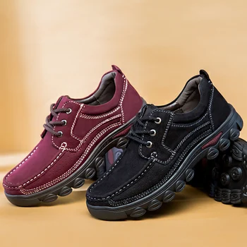 

Genuine Leather Men's Shoes 2017 Autumn Winter Casual Work Shoes Outdoor Shoes Lace-up Oxfords Wedding Business Formal Shoes
