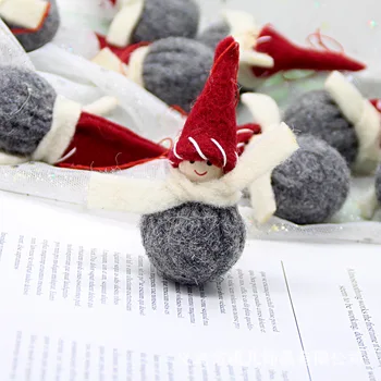 

Christmas Ornaments Wool Felt Snowman Pendant GIRL'S Doll Ornament Scene Decorative Christmas Tree Garland Accessories