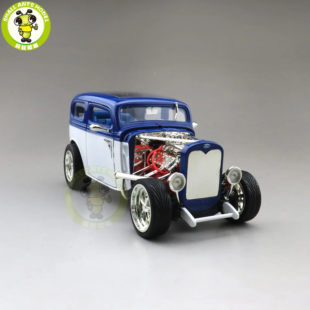 1/18 1931 Ford Модель на заказ седан дорога Подпись литая модель автомобиля игрушки для мальчиков и девочек подарок