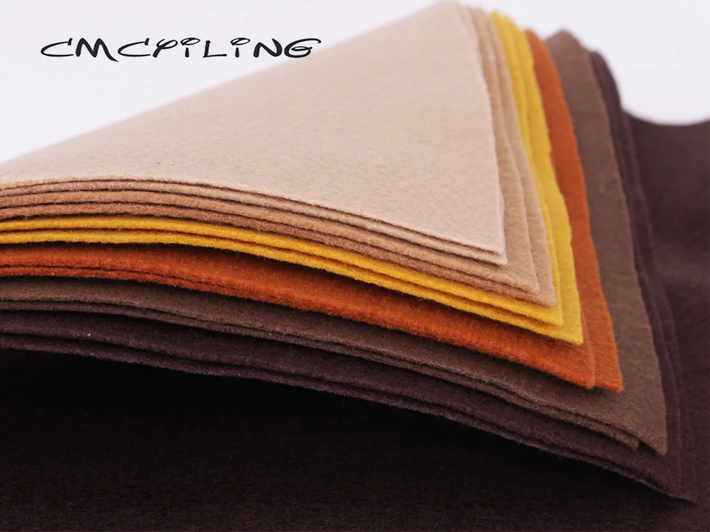 Description Picture 5 of itemCMCYILING Brown Soft Felt Fabric For Needlework DIY Sewing Dolls Crafts/Patchwork Non-Woven/Polyester Cloth 25cmx28cm 6Pcs/Lot
