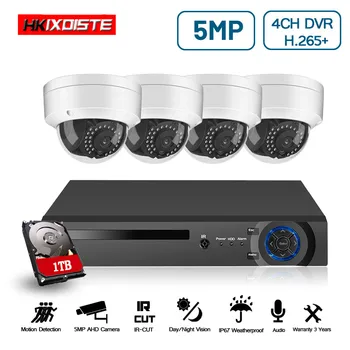 

Home Cctv Camera Security System Kit 4ch Nvr Outdoor House Waterproof Video Surveillance Cameras HD 5mp Camera Full Set Xmeye