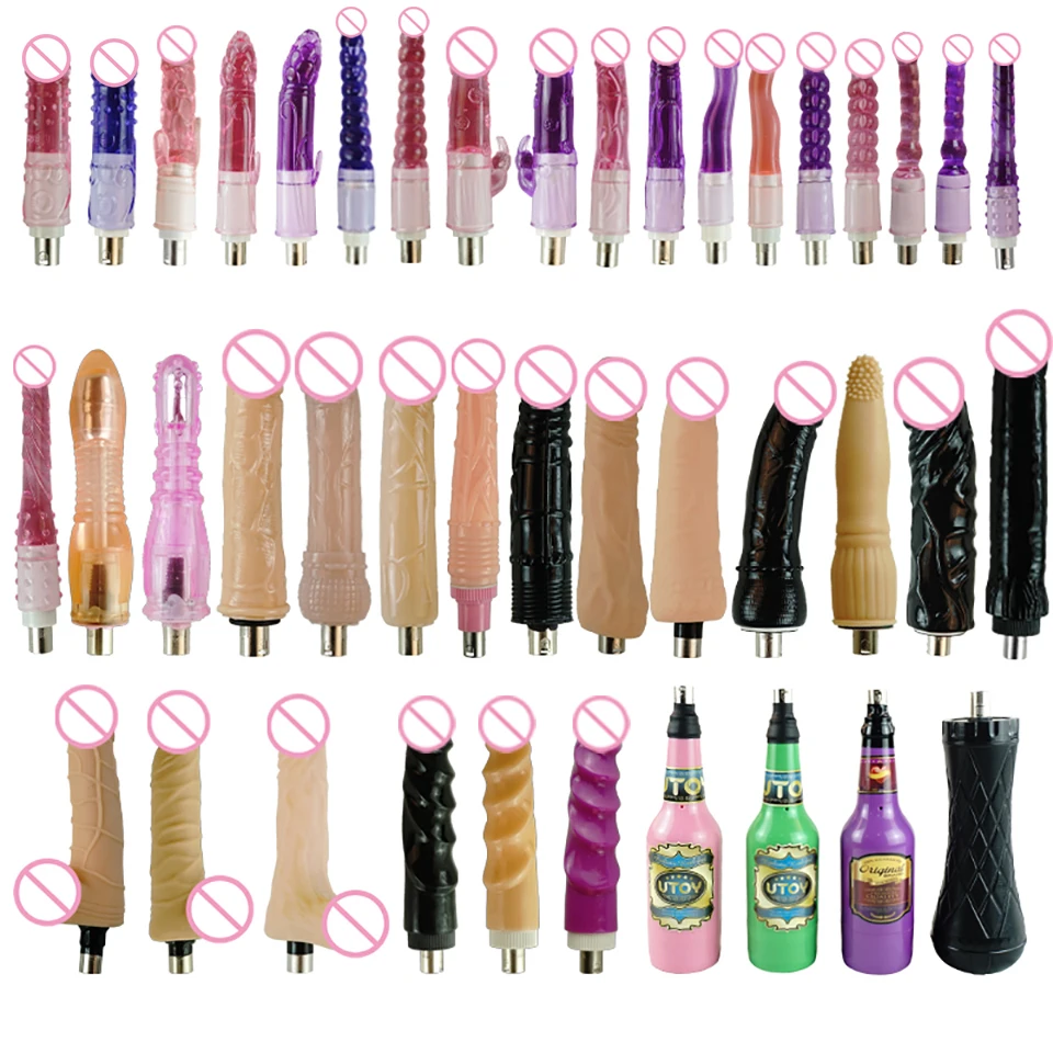 26 Types A2 F2 Sex Machine Attachments Dildos Attachment For 3XLR Machine With Big Dildo Male Masturbation Cup