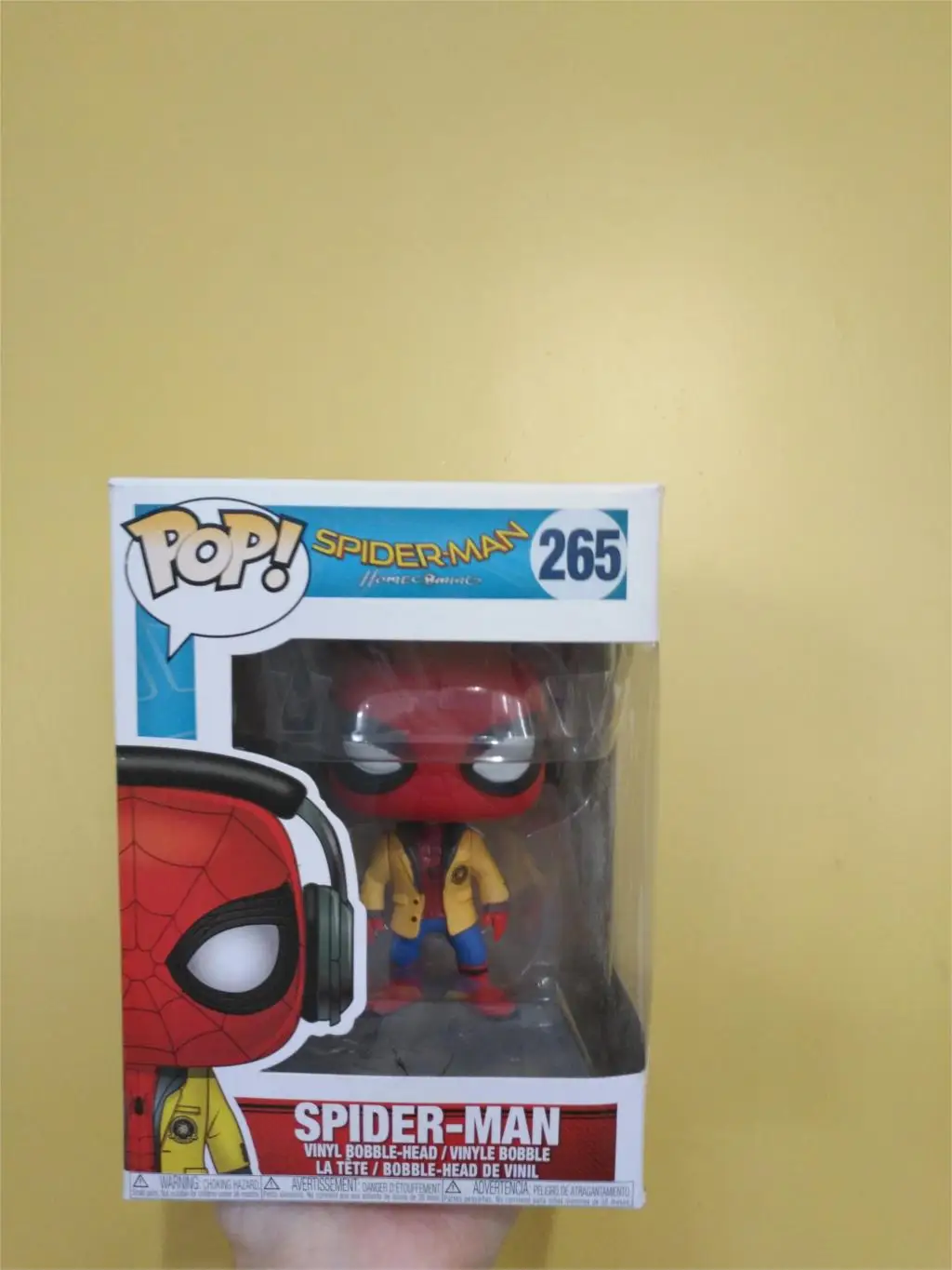 Funko Pop Avengers Spiderman 265 с гарнитурой Человек-паук возвращение на родину 10 см Человек-паук фигурка коллекция виниловая кукла модель игрушки