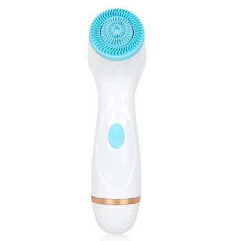 

Blue Electric Facial Cleansing Brush Face Cleanser Brushes with 3 Brush Head Skin Care Tool Beauty Machine