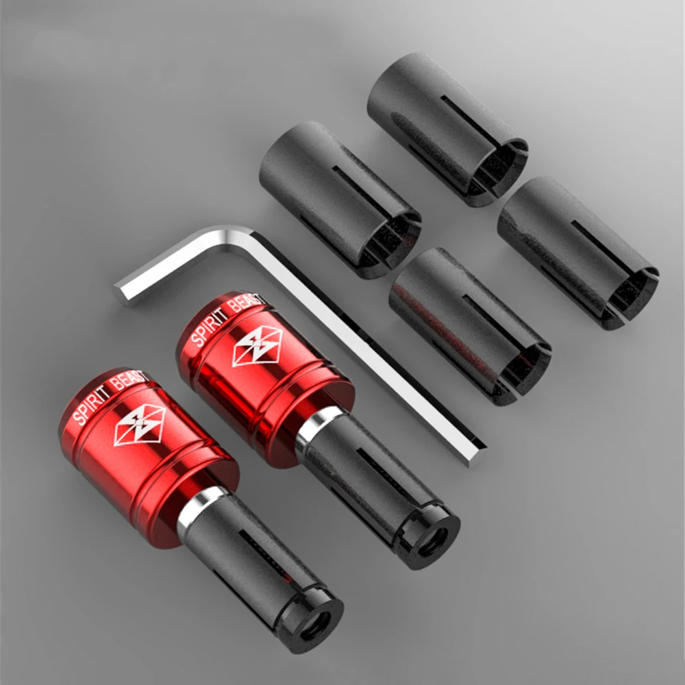 Spirit Beast Motorcycle Handlebar Ends CNC T6063 Aluminum Alloy Separation Handle Bar Extension Rod Counterweights Fit 13-20 mm