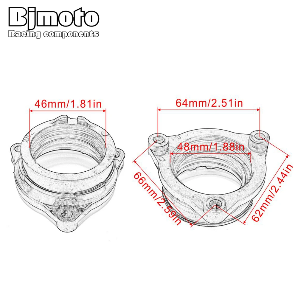 BJMOTO для Yamaha 2S2-13597-00 2S21359700 WR450F WR 450F YZ450F YZ 450F мотоцикл карбюраторный адаптер впускной коллектор клей