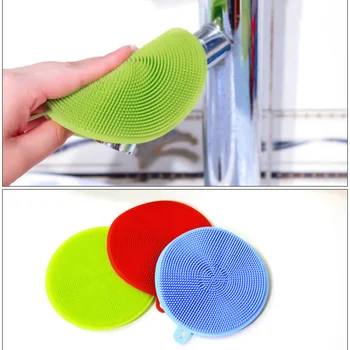 

Silicone Wash Dish Brush Multipurpose Antibacterial Cleaning Kitchen Tool Scrubber JAN88