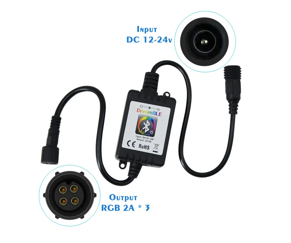 Автомобильный светодиодный светильник RGB управление Лер Водонепроницаемый Bluetooth управление 12 В светодиодный контроль Лер для автомобиля светодиодные полосы открытый светильник 5050 2835