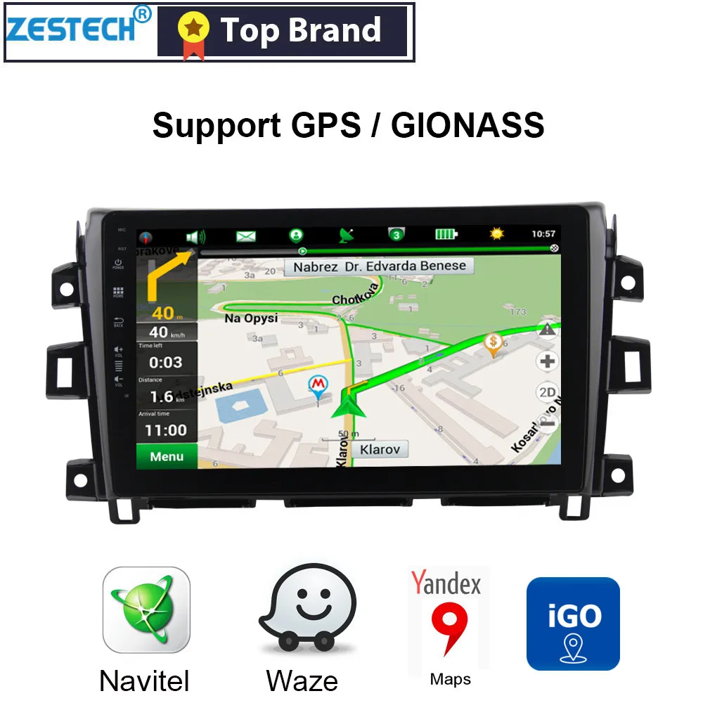 1 din Android 9.0 IPS+2.5D 10.1" Radio Car DVD Player for Nissan Navara Car Head Unit Car GPS DVD Multimedia DSP SWC WIFI