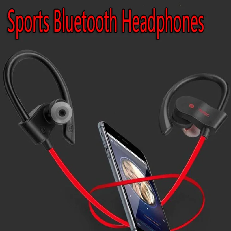 Bluetooth Wireless Earphone Stereo Ear Hook Sports Noise Reduction Earphones With Microphone Headset For Xiaomi IPhone Samsung