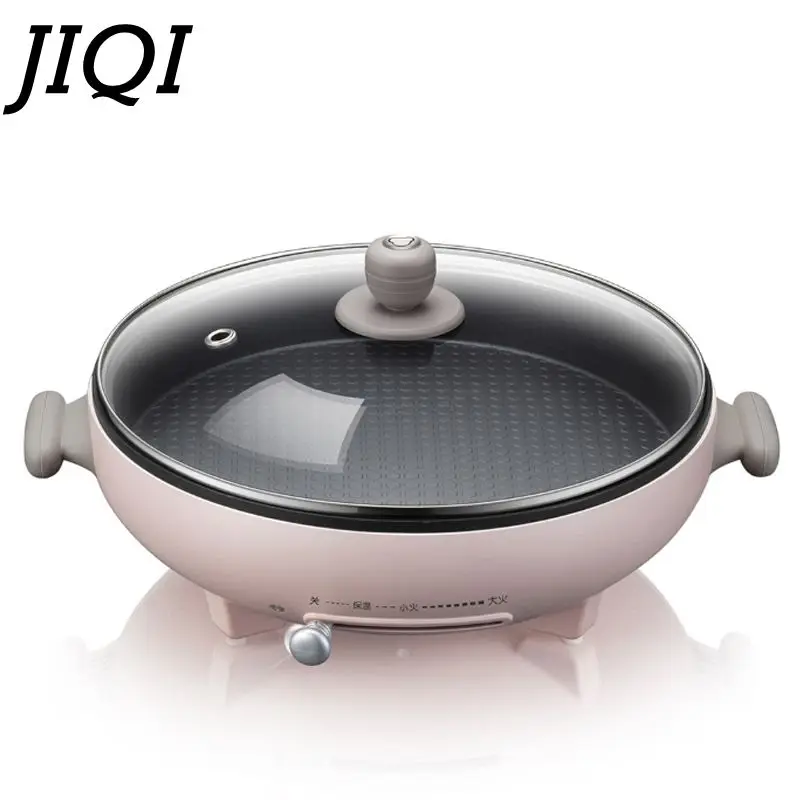 JIQI Household Electric Baking Pan Egg Roll Machine Multifunction Pancake Pizza Crepe Maker Omelette Frying Pan  Skillets 2