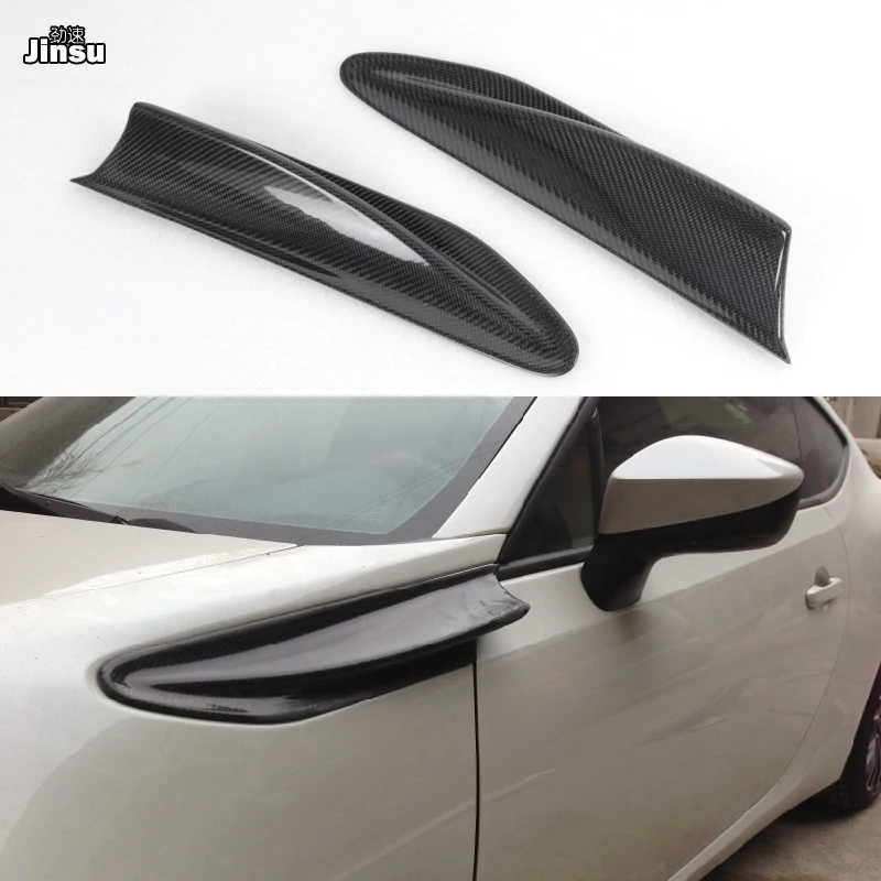 

2Pcs Carbon Fiber Side Fender Fin Vents Cover Trim for Subaru BRZ For Toyota 86 GT86 For Scion FR-S car styling decoration