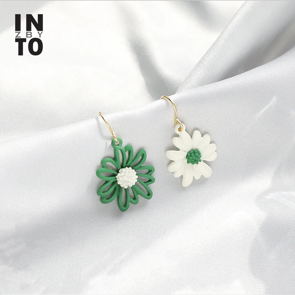 Женские Асимметричные висячие серьги Into Crystal Flower Daisy модные ювелирные украшения