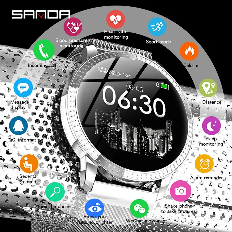 SmartWatch 2020new Luxury IP67 Waterproof Heart Rate Monitor Blood Pressure Fitness Tracker Men Women Smartwatch For IOS Android
