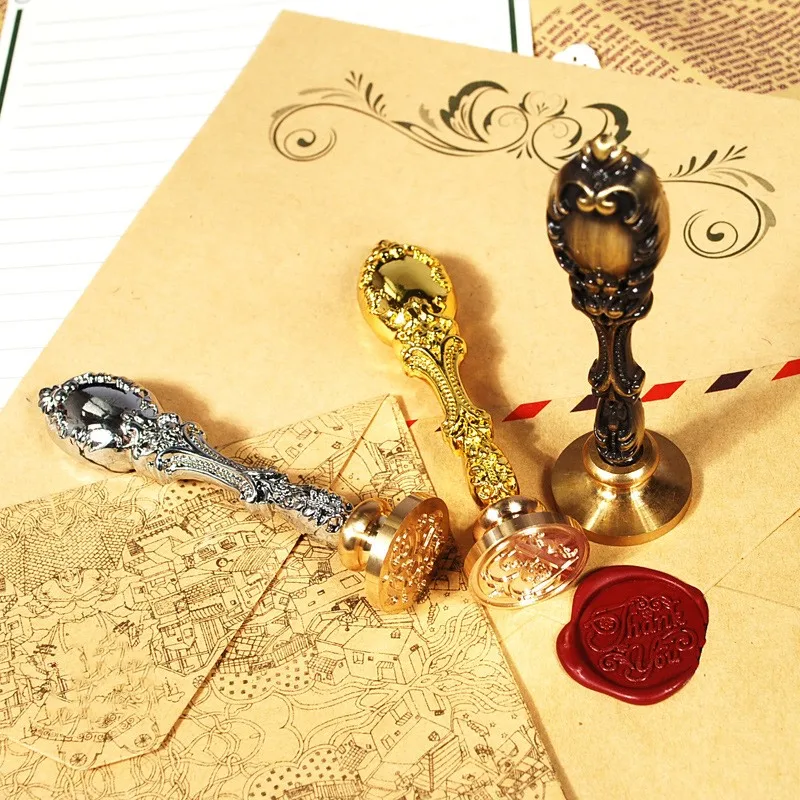 

Wax Seal Stamp Retro Antique Sealing Wax Scrapbooking Stamps Wedding Decorative Metal Handle