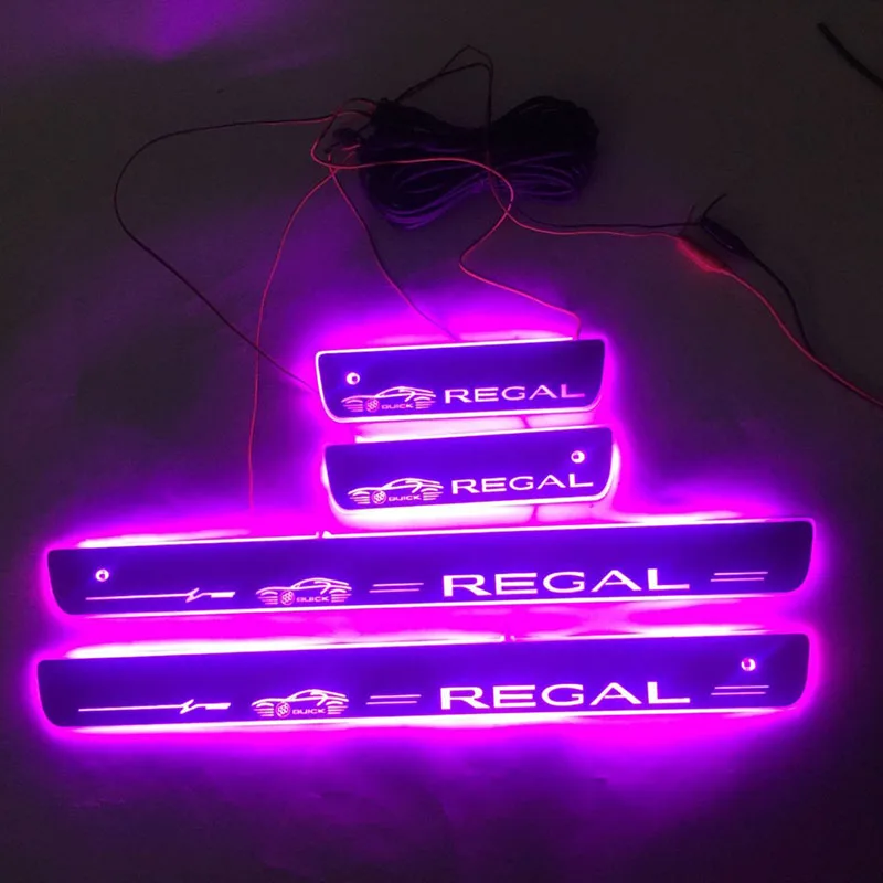 4 шт./подходит для BULCK REGAL потокового динамического светодиодный лампы двери Добро пожаловать педаль/динамическое освещение порог транспортного средства для Регал 10-19