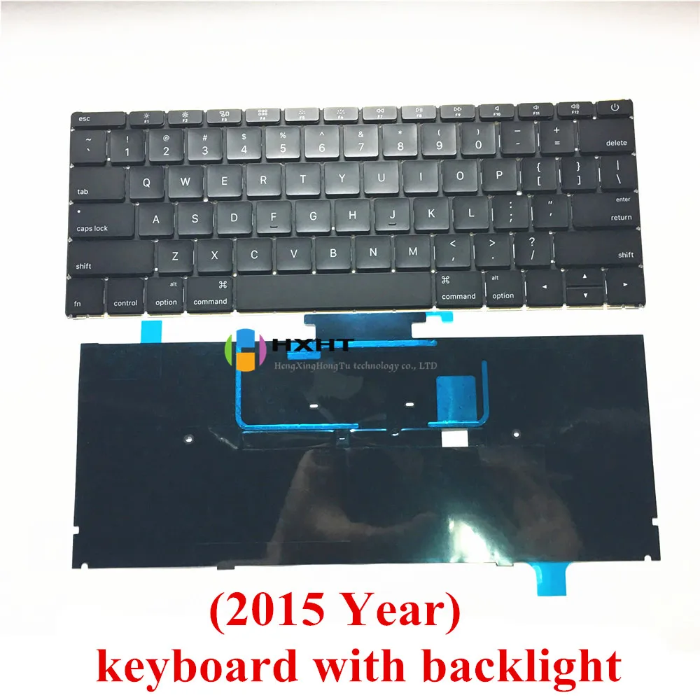 Для Macbook Pro retina 1" A1534 US клавиатура США раскладка клавиатуры с подсветкой EMC 2746 EMC 2991 EMC 3099 2105 год - Цвет: KB wiht BL 2015