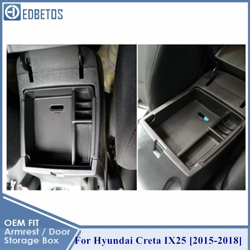 Для Hyundai Creta IX25 2015 2016 2017 2018 консоль подлокотник органайзер для хранения