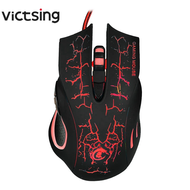 

Gaming Mouse Wired USB2.0 Optical Mouse 5500DPI 7 Bright Colors 6 Buttons Mouse for PC Computer
