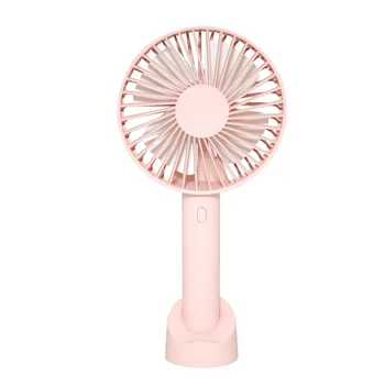 

Personal Handheld Fan Mini Portable Fan, Desk Table Fan with Base USB Rechargeable Battery Operated 3 Speed Adjustable Cooling E