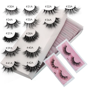 

False Eyelashes 20/30/40/50pcs Lashes Wholesale Mink Eyelashes In Bulk Mink Lashes Natural Fluffy eyelashes for Makeup Eyelashes