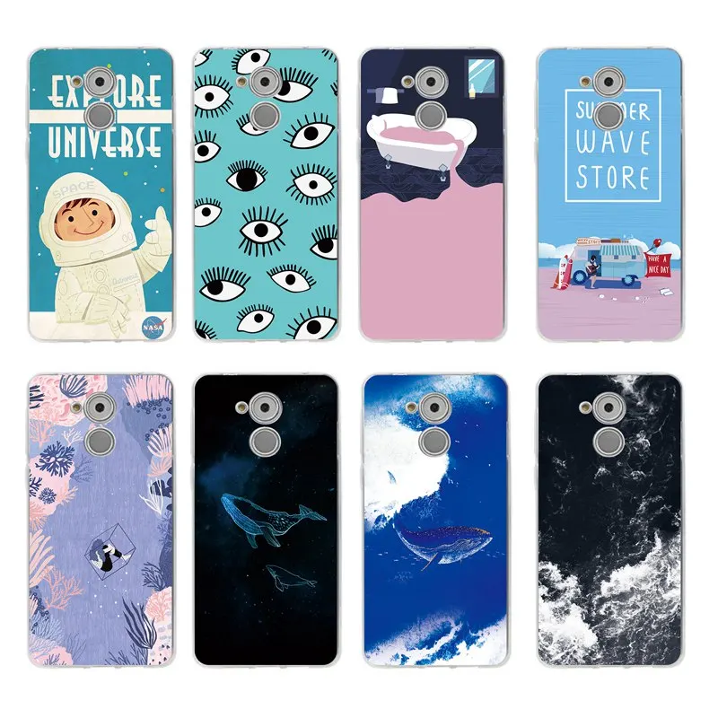 Мягкий ТПУ чехол для телефона с мультяшными цветами huawei P10lite P10 plus P8 P9 P20 honor 6A 7a 8 9 5a
