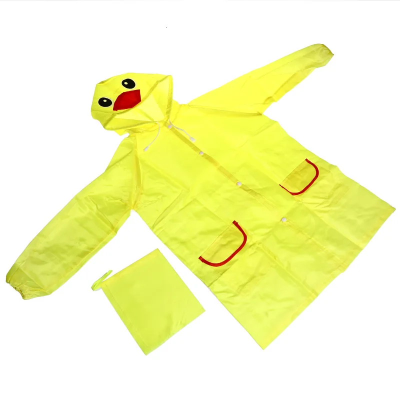 Yellowduck Можно выбрать модели; детский плащ-дождевик с изображением животных из мультфильмов; тонкое пончо; детский плащ с рисунком - Цвет: Yellowduck
